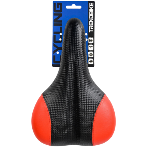Comprar Sillin TRENDBIKE «Carbon-Rojo» (255x170 mm)