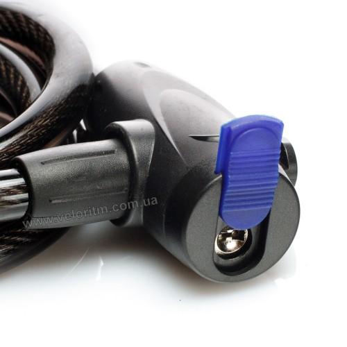 Comprar Candado cable espiral 12 х 1200mm «KIHUU», con llave y fijacion