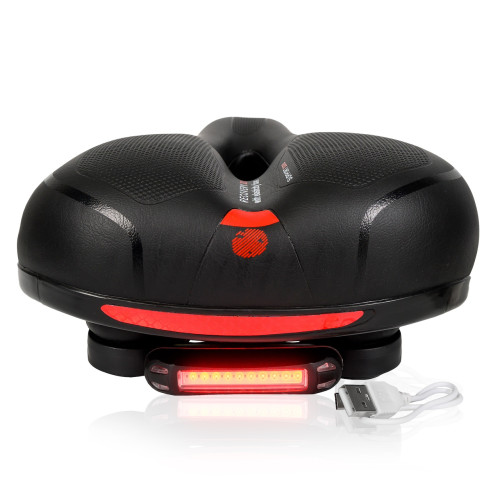 Comprar Sillin TRENDBIKE «USB» con hendidura y elastomeros + luz trasera extraible y recargable (240x190mm)