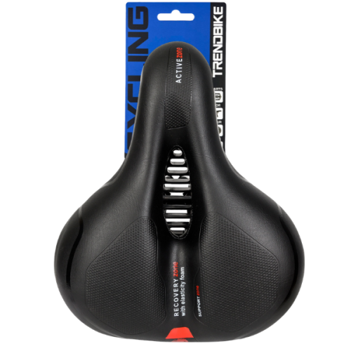 Comprar Sillin TRENDBIKE «USB» con hendidura y elastomeros + luz trasera extraible y recargable (240x190mm)