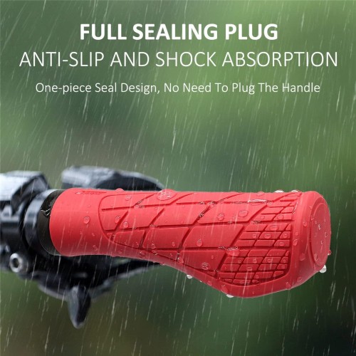 Comprar Punos «Goma suave» grandes, con abrazadera, 132mm, rojo