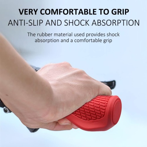 Comprar Punos «Goma suave» grandes, con abrazadera, 132mm, rojo