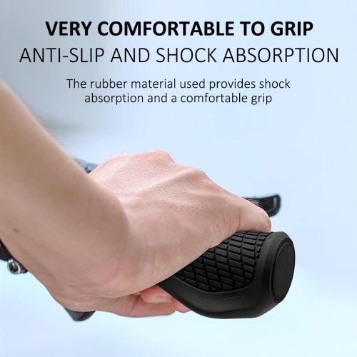 Comprar Punos «Goma suave» grandes, con abrazadera, 132mm, negro