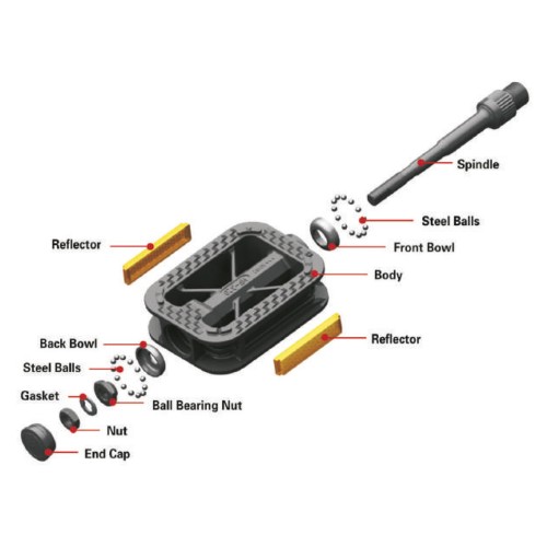 Comprar Pedales Krayton de PVC - Rod. bolas - 9/16 - 108x83mm