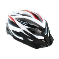 Casco «Fuego» con luz, blanco-rojo