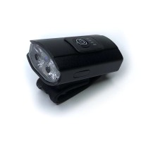 Luz delantera USB «ELF19-3», aluminio, negro