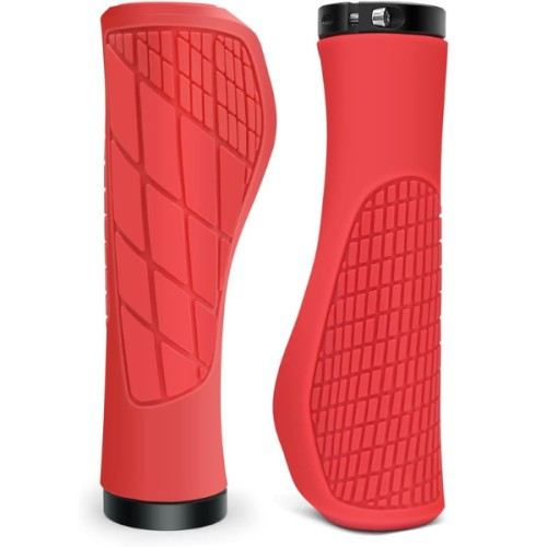 Comprar Punos «Goma suave» grandes, con abrazadera, 132mm, rojo