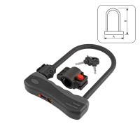 Candado U-LOCK WAG 12 x (longitud 165 mm, altura 245 mm) - medium, negro