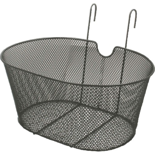 Comprar Cesta delantera «OVALADA CON GANCHOS» (39 x 30 x 19 cm), negro