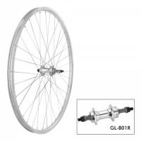 Rueda trasera 26'' Krayton - 36H plata - B01R 3/8x135 V-Brake alum. plata tuerca 6/8v