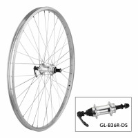 Rueda trasera 26'' Krayton - 36H plata - B36R 9x135 V-Brake alum. plata rosca