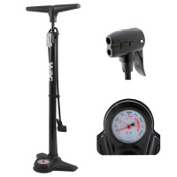 Bomba de suelo BASIC PLUS con manometro - negro