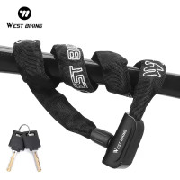 Candado cadena WEST BIKING, con llave, negro