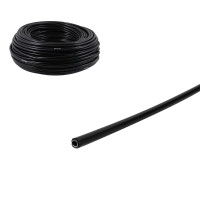 Cable de freno enrollable con carcasa de alambre trenzado redondo - negro, 50 m. x 5 mm.
