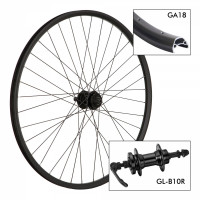 Rueda trasera 26'' Krayton - 36H negro - B10R 9x135 Disco 6T alum. rosca