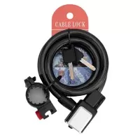 Candado cable espiral 10 х 1500mm, con llave y fijacion